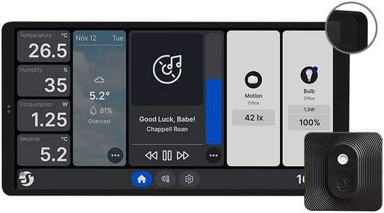 Shelly Wall Display X2 Set, Schwarz - 2x Display + Sensor