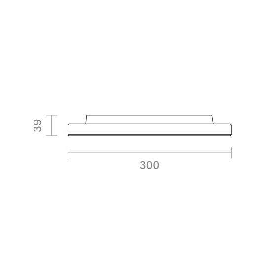 SIGOR Aufbauleuchte Shine 300mm weiß Ra90 dimmbar Deckenleuchte 10/18/24W 3000/4000K IP20 110° 1000/1800/2300lm