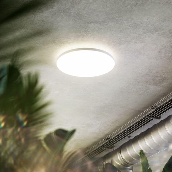 SIGOR Aufbauleuchte Shine 220mm weiß Ra90 DALI Deckenleuchte 8/10/15W 3000/4000K IP20 110° 800/900/1350lm