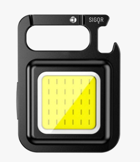 SIGOR 5W Multifunktions LED-Flutlicht Akku tragbar, Mini-Strahler Neutralweiss