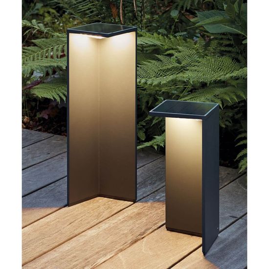 SIGOR Nusolar Akku-Solarleuchte 50cm anthrazit Wegeleuchte 2,2W 2700K IP54 Ra85