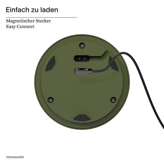 SIGOR Akku-Glasleuchte Numotion 265mm tannengrün Tischleuchte 2,2W FlexMood 2200K/2700K IP54 Ra85 dimmbar