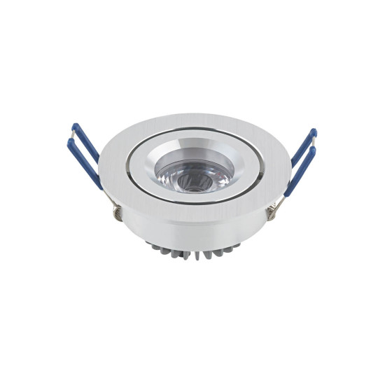SIGOR LED Einbauleuchte ARGENT FLAT 82mm alu gebürstet Downlight 2700K Warmweiss