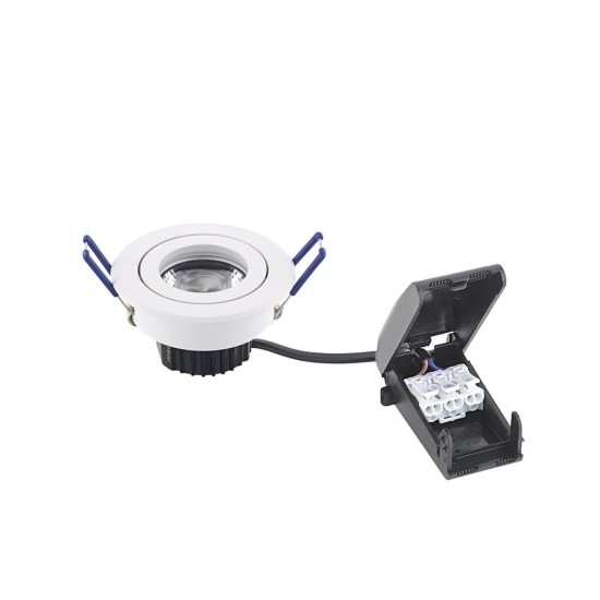 SIGOR 5W Argent Downlight 340lm 2800-2000K 36° dimmbar LED-Modul Weiss