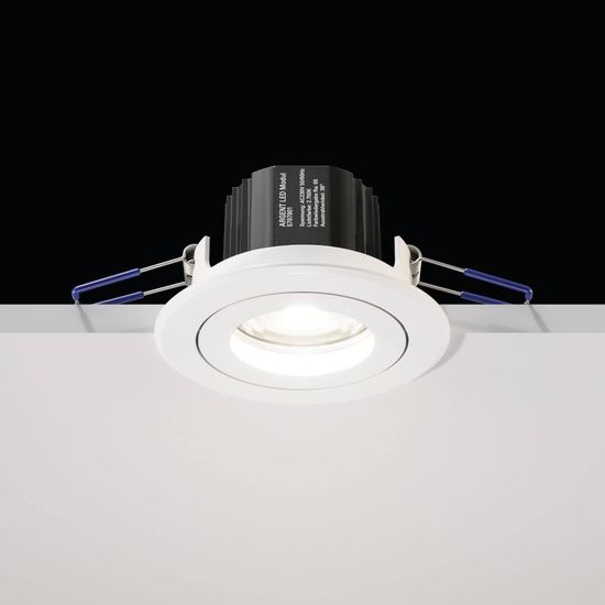 SIGOR 5,5W Argent Downlight 380lm 3000K 36° dimmbar LED-Modul Weiss