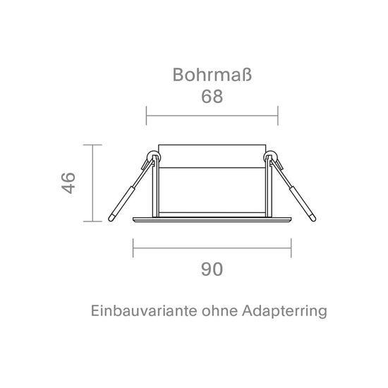 SIGOR LED Einbauleuchte Argent IP54 BM68/83mm IP54 Modul 9W 3000K 36° 95RA Casambi schwenkbar Warmweiss