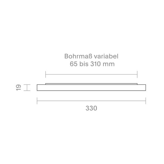 SIGOR Aufbauleuchte FLED Downlight 330mm weiss 30W 3000/4000/5000K IP20 110° 2300lm RA90