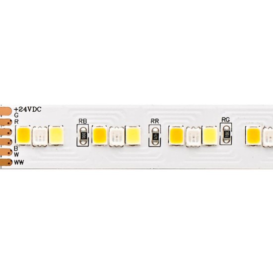 SIGOR 20W/m RGB/TW LED-Streifen RGB/2300+6500K 5m 210 LED/m IP20 24V 1662lm WH