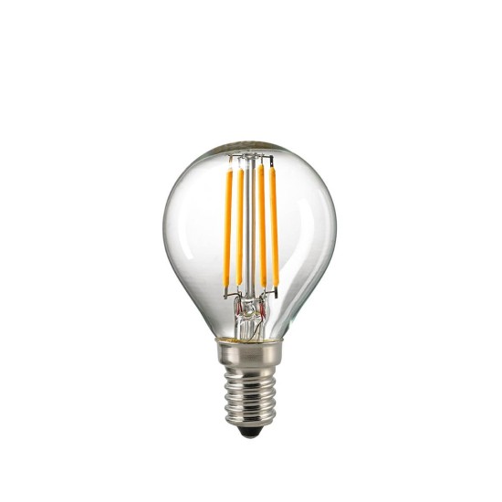 SIGOR 4,5W Kugel Filament klar E14 470lm 2700-2200K LED Lampe P45 DimmToWarm