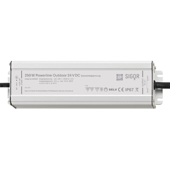SIGOR Netzteil POWERLINE 250W 24VDC 235x71x47mm 10,4A IP67