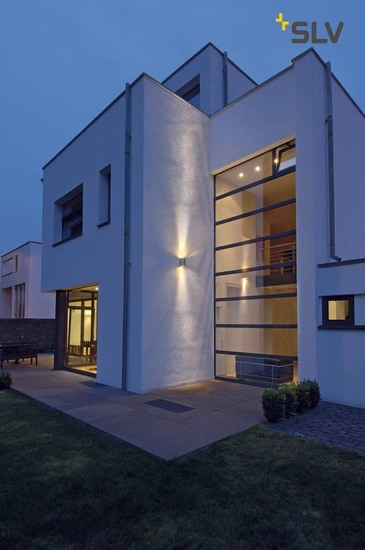 SLV 1000334 ROX WALL OUT UP DOWN QPAR11 Outdoor Wandleuchte alu gebürstet max. 2x50W IP44