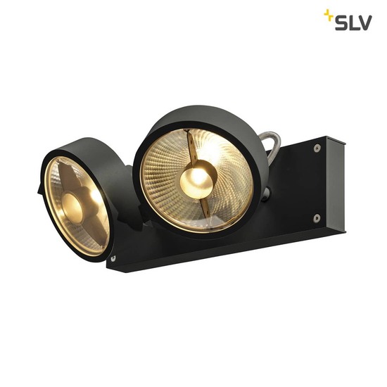 SLV 1000703 KALU 2 QPAR111 Wand- und Deckenleuchte schwarz max. 75W