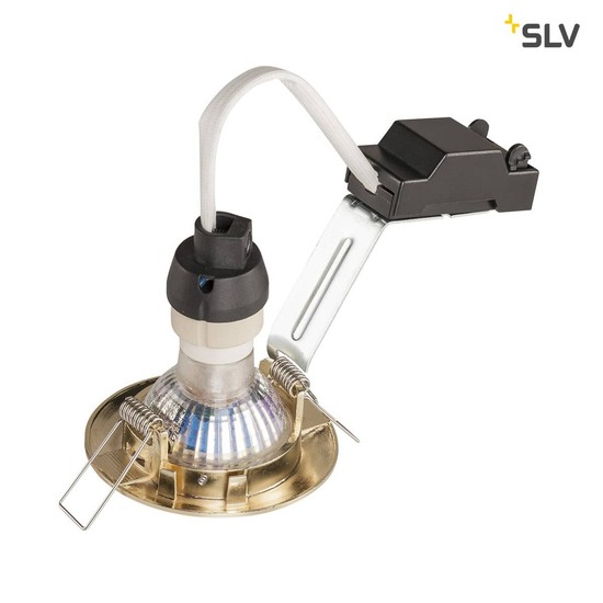 SLV 1000716 PIKA QPAR51 Deckeneinbauleuchte starr messing max. 50W