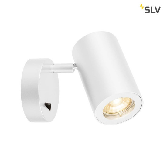 SLV 1000730 ENOLA_B Wandleuchte QPAR51 mit Schalter weiss max. 50W