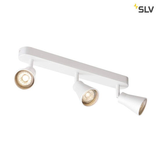 SLV 1000893 AVO CW Triple Indoor Wand- und Deckenaufbauleuchte QPAR51 weiß max. 50W