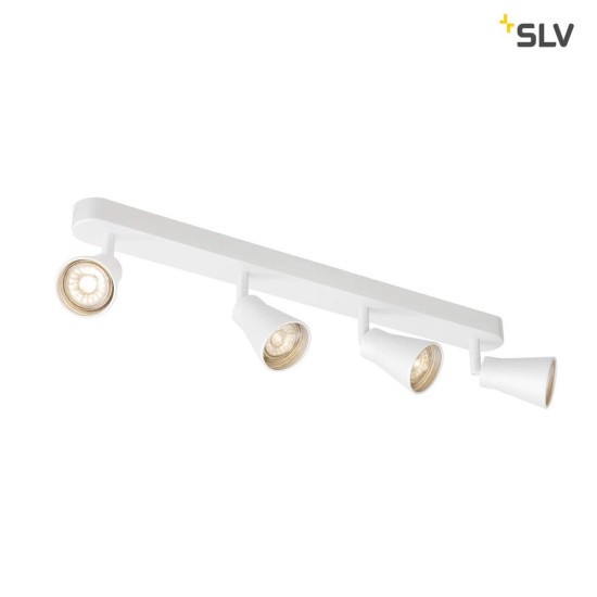SLV 1000896 AVO CW Quad Indoor Wand- und Deckenaufbauleuchte QPAR51 weiß max. 50W