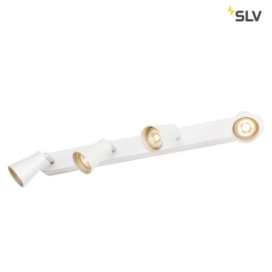 SLV 1000896 AVO CW Quad Indoor Wand- und Deckenaufbauleuchte QPAR51 weiß max. 50W