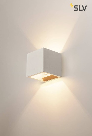 SLV 1000910 SOLID CUBE Wandleuchte QT14 grau max. 25W