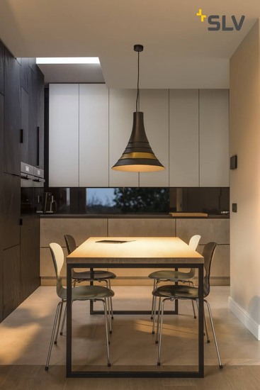 SLV 1001265 BATO 45 PD Indoor Pendelleuchte schwarz messing E27 max. 60W