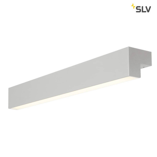SLV 1001300 L-LINE 60 LED Wand- und Deckenleuchte IP44 3000K 700Lm silbergrau