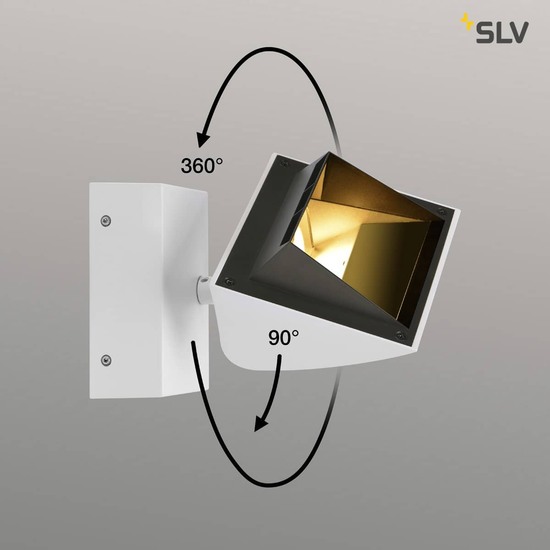 SLV 1001468 MERADO FLOOD WL LED Indoor Wandaufbauleuchte weiß 3000K 40°