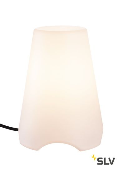 SLV 1001778 KIROCONE TL Outdoor Tischleuchte E27 IP44 weiss max. 60W