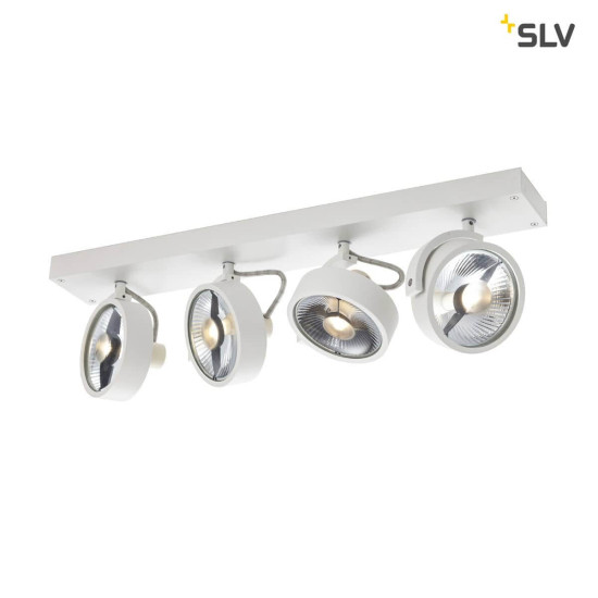 SLV 1002024 KALU CW Indoor Wand- und Deckenaufbauleuchte quad QPAR111 weiß 4x75W