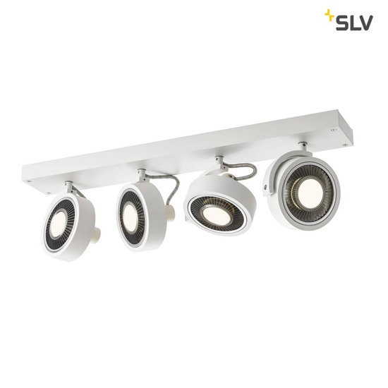 SLV 1002024 KALU CW Indoor Wand- und Deckenaufbauleuchte quad QPAR111 weiß 4x75W
