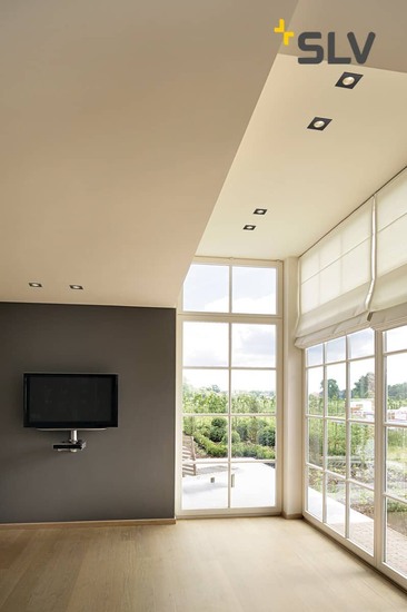 SLV 1002101 PATTA-I LED Outdoor Deckeneinbauleuchte eckig DL IP65 schwarz 1800-3000K