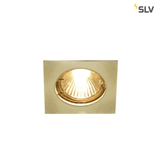 SLV 1002206 PIKA QPAR51 quadratisch Indoor Deckeneinbauleuchte messing starr max. 50W