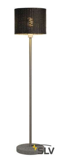 SLV 1002494 ADEGAN MANILA SL Stehleuchte PE Rattan anthrazit + SST 304 + Granit G654 E27 max. 15W