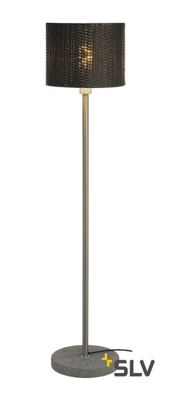 SLV 1002494 ADEGAN MANILA SL Stehleuchte PE Rattan anthrazit + SST 304 + Granit G654 E27 max. 15W