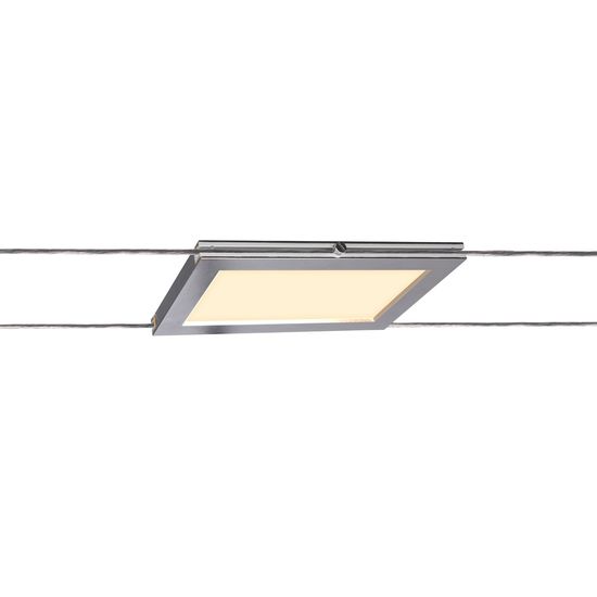 SLV 1002866 PLYTTA rectangular, Seilleuchte für TENSEO Niedervolt-Seilsystem, 2700K chrom