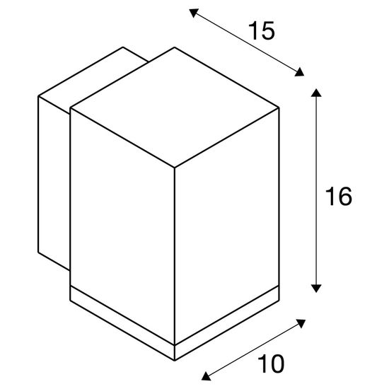 SLV 1003417 ENOLA SQUARE M single Outdoor LED Wandleuchte anthrazit CCT 3000/4000K IP65