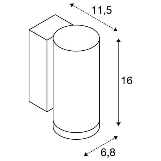 SLV 1003422 ENOLA ROUND S single Outdoor LED Wandleuchte anthrazit CCT 3000/4000K IP65