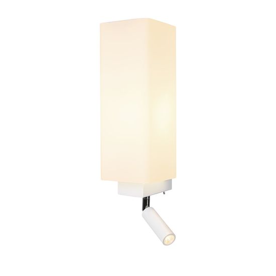 SLV 1003429 QUADRASS SPOT Wandleuchte mit LED Spot und E27 Fassung weiss