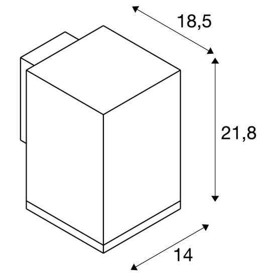 SLV 1003437 ENOLA SQUARE L single Outdoor LED Wandleuchte anthrazit CCT 3000/4000K IP65