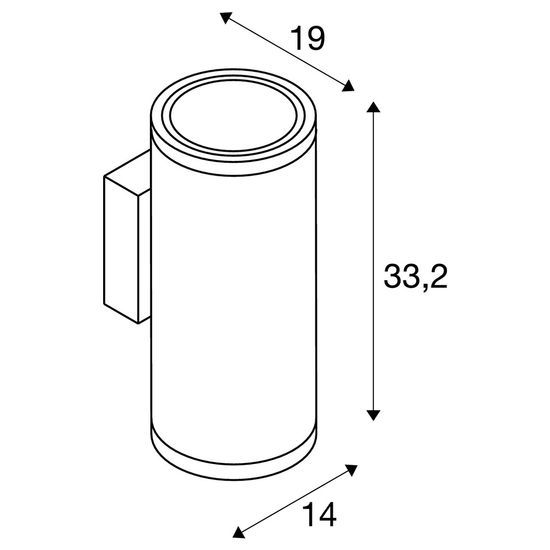 SLV 1003441 ENOLA ROUND UP/DOWN L Outdoor LED Wandleuchte anthrazit CCT 3000/4000K IP65