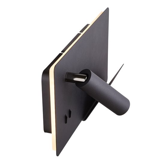 SLV 1003456 SOMNILA SPOT LED Wandleuchte 3000K schwarz Version rechts inkl. USB Anschluss