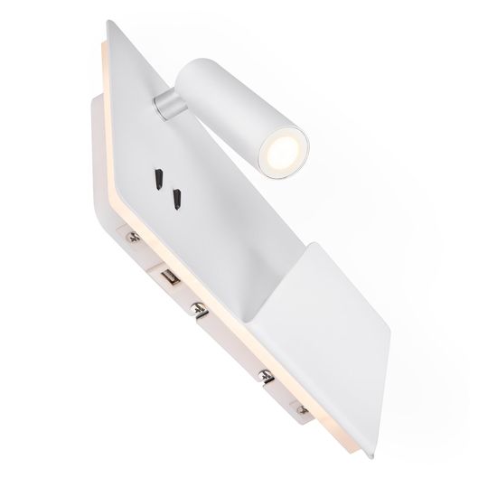 SLV 1003458 SOMNILA SPOT LED Wandleuchte 3000K weiss Version rechts inkl. USB Anschluss