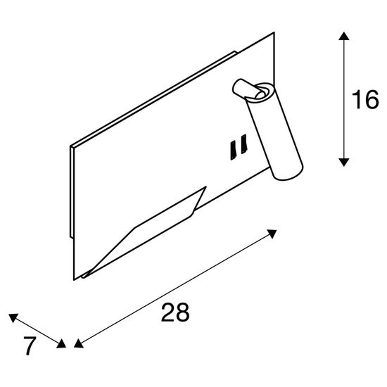 SLV 1003458 SOMNILA SPOT LED Wandleuchte 3000K weiss Version rechts inkl. USB Anschluss