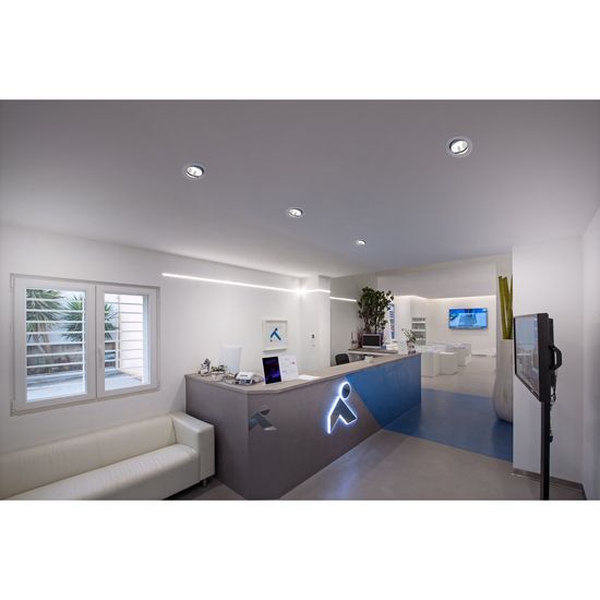 SLV 1003666 NUMINOS DL L LED Einbauleuchte weiss/chrom 3000K 40° schwenkbar