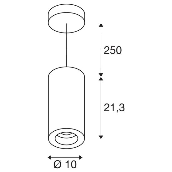 SLV 1004628 NUMINOS PD DALI L LED Pendelleuchte schwarz 2700K 60°