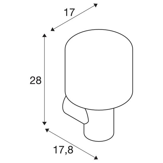 SLV 1004678 OVALISK WL, Outdoor LED Wandleuchte anthrazit CCT switch 3000/4000K IP65