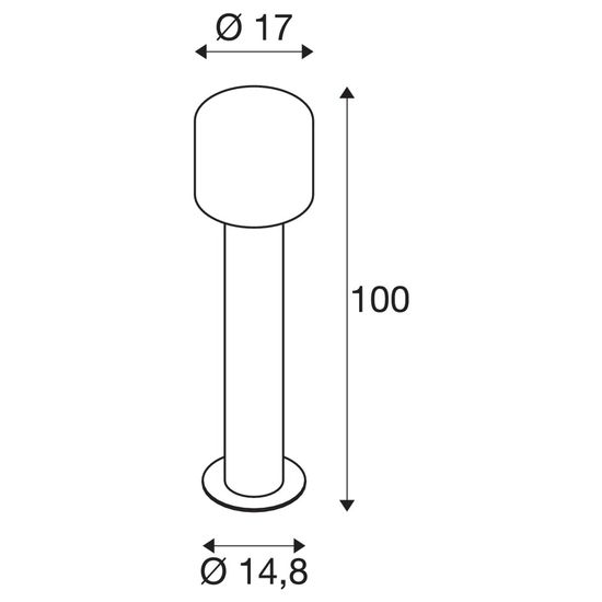 SLV 1004681 OVALISK 100 FL, Outdoor LED Stehleuchte anthrazit CCT switch 3000/4000K IP65