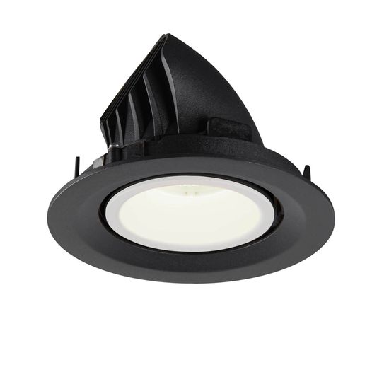 SLV 1005961 NUMINOS GIMBLE M, Deckeneinbauleuchte schwarz, weiß 4000K 40°