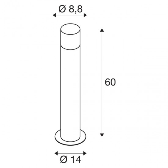 SLV 1006181 GRAFIT 60 Stehleuchte anthrazit E27 ESL max. 11W IP44