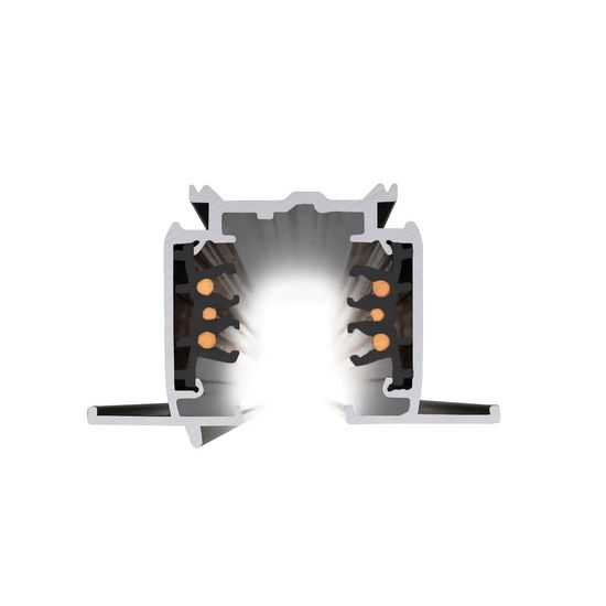 SLV 1006511 S-TRACK 3-Phasen-Einbauschiene, Hochvoltschiene, 1m, schwarz, DALI