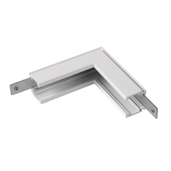 SLV 1006580 L-Verbinder mechanisch, 48V TRACK, für Aufbauschiene standard, Stereo, weiß