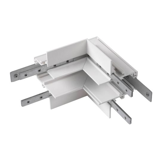 SLV 1006592 L-Verbinder mechanisch, 48V TRACK, für Einbauschiene tief, Stereo, weiß